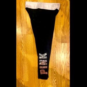 Victoria’s Secret pink leggings with glitter waistband